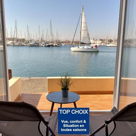 Studio - Les Pieds Dans L'Eau Agreable En Toutes Saisons 4 Couchages - Climatisation - Parking Prive - Piscine Sur Mer - Vue Magnifique Et Rare - Situation Optimum - Les Argonautes - Ile Des Pecheurs - Cap D'Агде Екстериор снимка