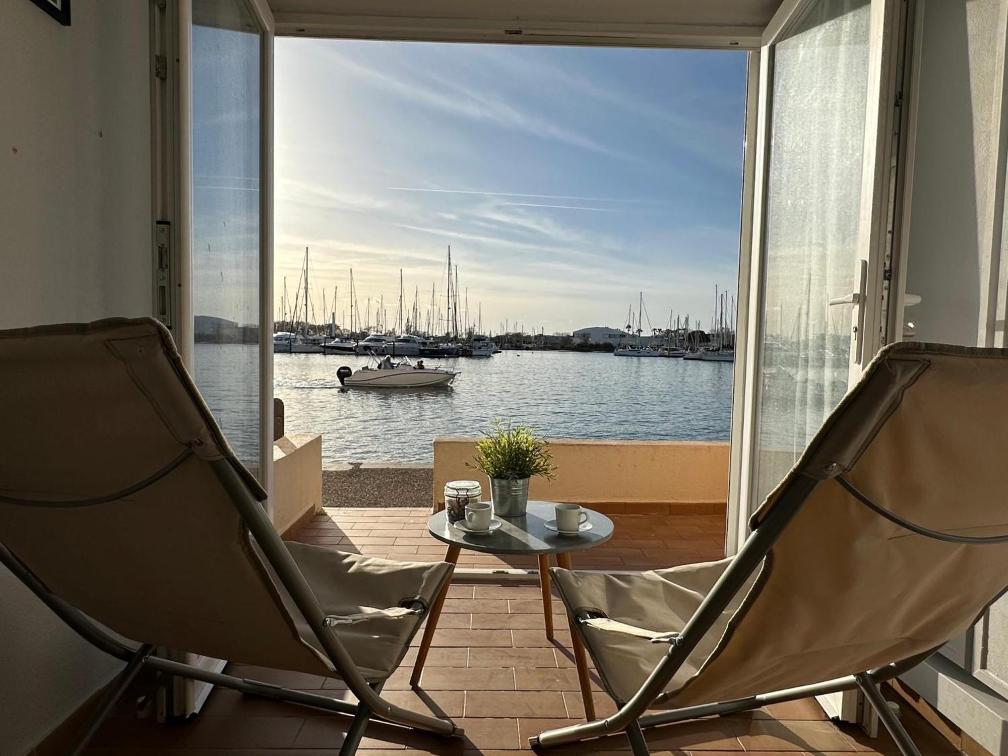 Studio - Les Pieds Dans L'Eau Agreable En Toutes Saisons 4 Couchages - Climatisation - Parking Prive - Piscine Sur Mer - Vue Magnifique Et Rare - Situation Optimum - Les Argonautes - Ile Des Pecheurs - Cap D'Агде Екстериор снимка